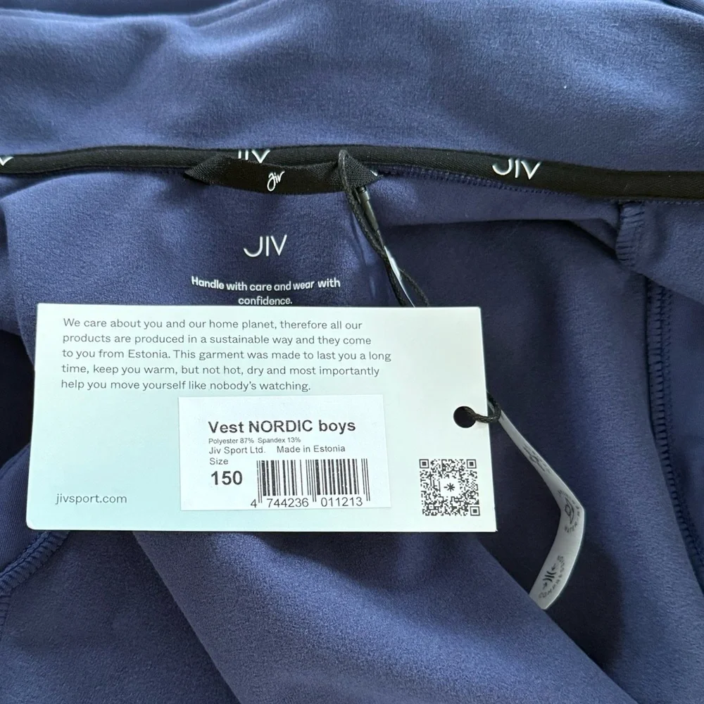 JIV Sport Boys Nordic Vest Navy NWT Size 12-14